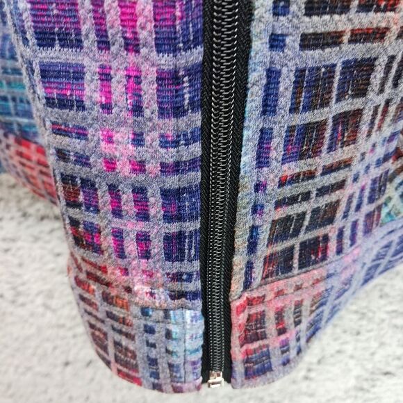 Erin London Womans Medium  Zip up Shacket. Multicolor. Cuff Sleeve. 2 Pockets... - Picture 7 of 15